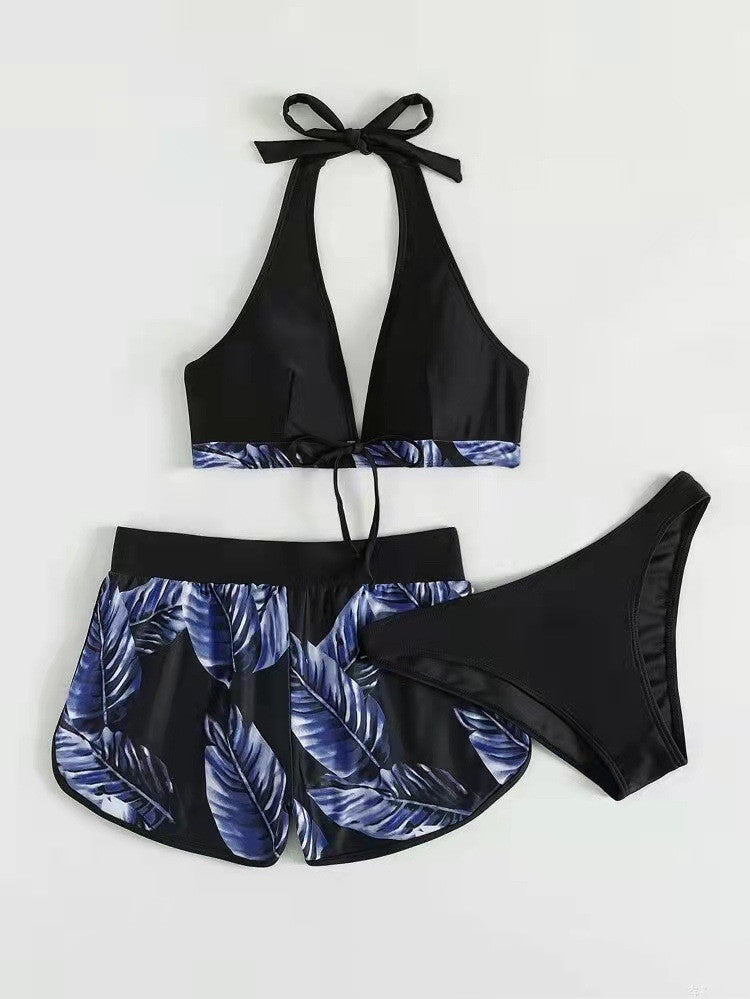 Leaf Print Bikini Set